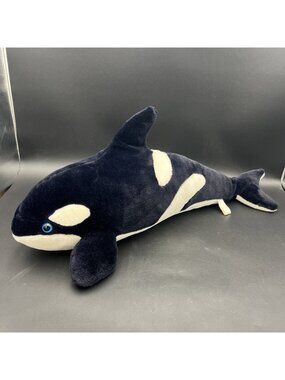 Vintage 1989 Fiesta Orca Killer Whale 28" Plush Stuffed Animal EUC